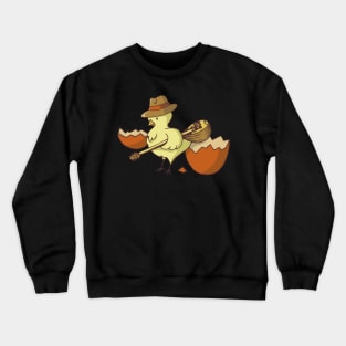 Easter Chick with Bouzouki Crewneck Sweatshirt